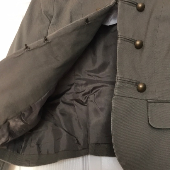 Sold: H&M olive green jacket, military style - Picture 2 of 4